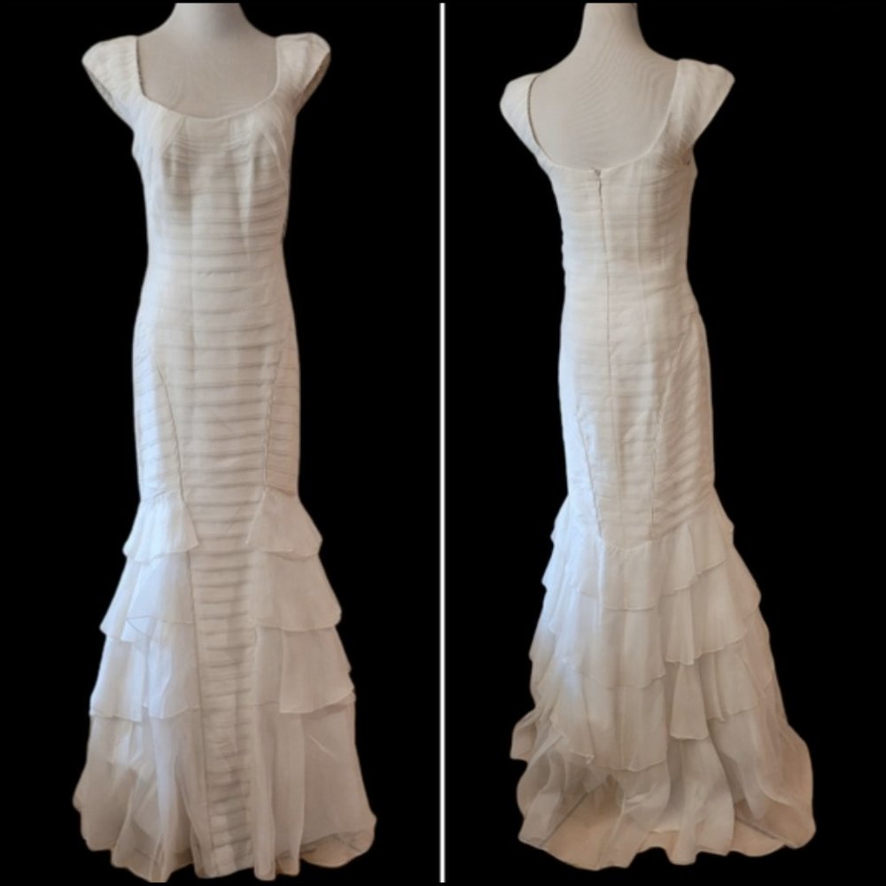 Flattering wedding gown by Theia